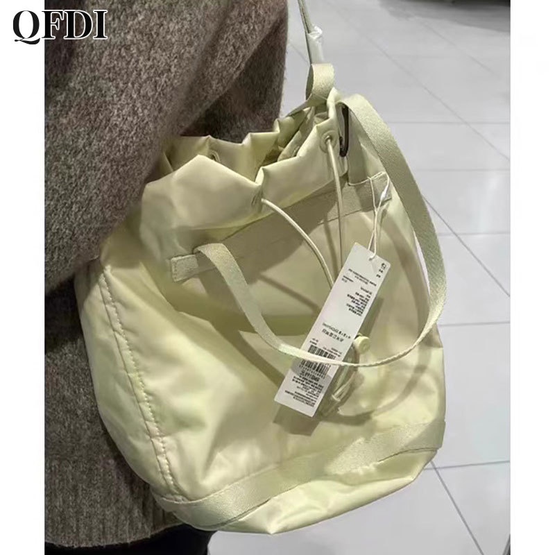 QFDI Túi Đeo Chéo Dây Rút Đa Năng Thiết Kế Đơn Giản Thời Trang