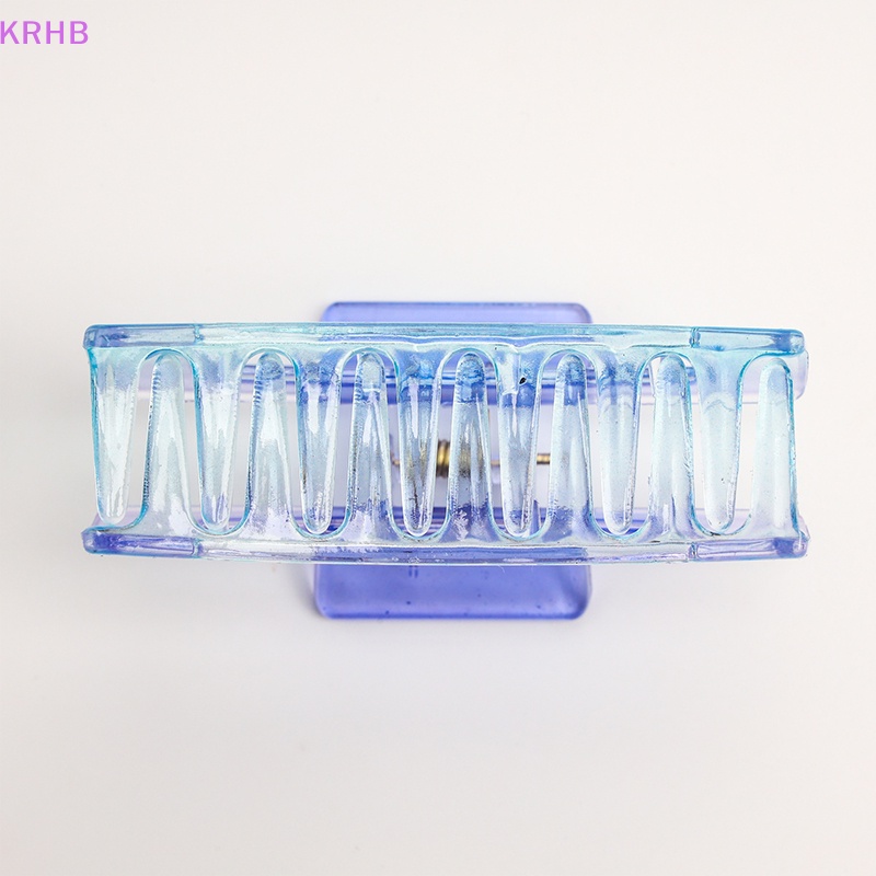 Kẹp Tóc Càng Cua Bằng Nhựa Trong Suốt Màu Gradient Phong Cách Hàn Quốc Mới