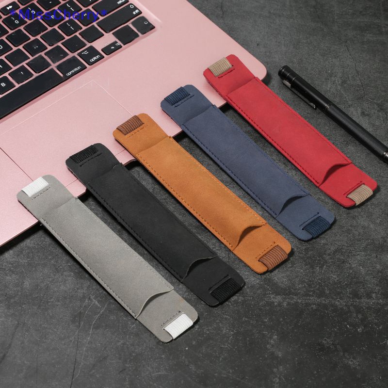 1 Túi Đựng Bút Bằng Da PU Có Dây Đeo Đàn Hồi Mới