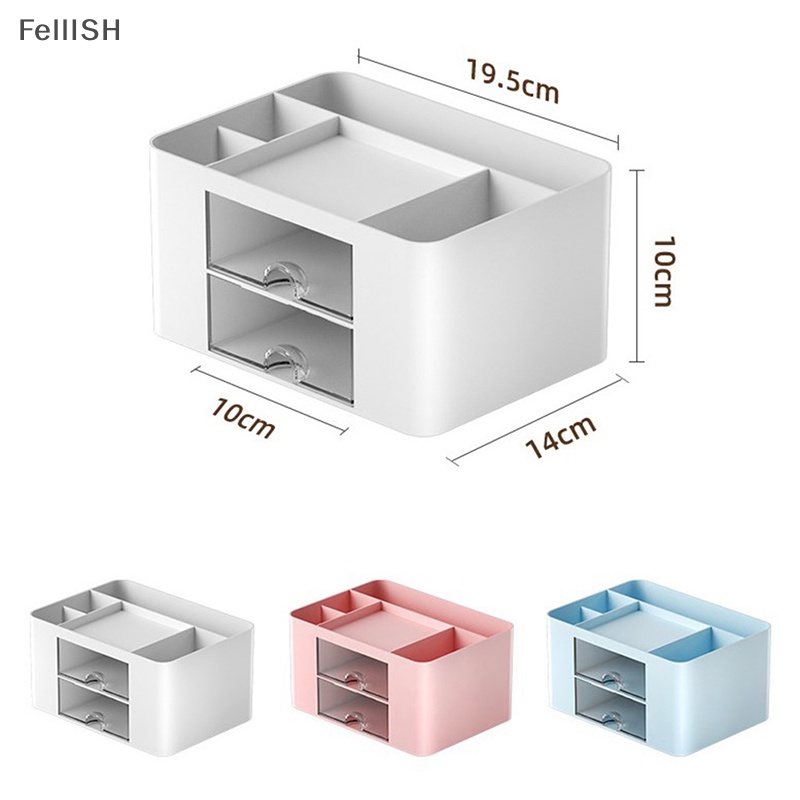 Hộp Đựng Bút Màu Trơn Có 2 Ngăn Kéo Sức Chứa Lớn 439br