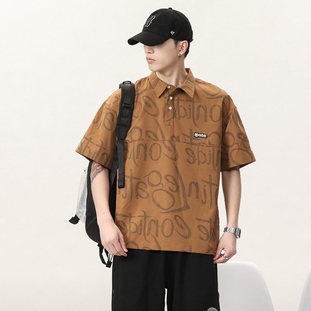 Áo Thun polo Ngắn Tay Phong Cách Retro Thời Trang Cho Nam