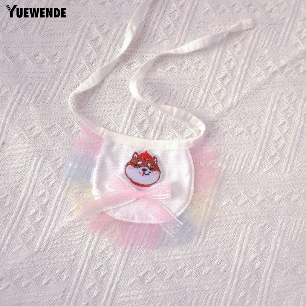 Yq.e Khăn Quàng Cổ Bằng Cotton Chống Nước Bọt Mắt Thời Trang Dễ Thương Dành Cho Cún Cưng Ngoài Trời