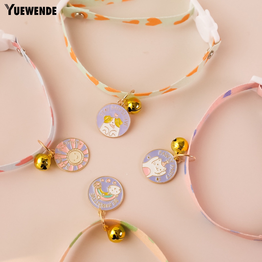 Yq.e Vòng Cổ Co Giãn Cao Trang Trí Chuông Thời Trang Cho Thú Cưng