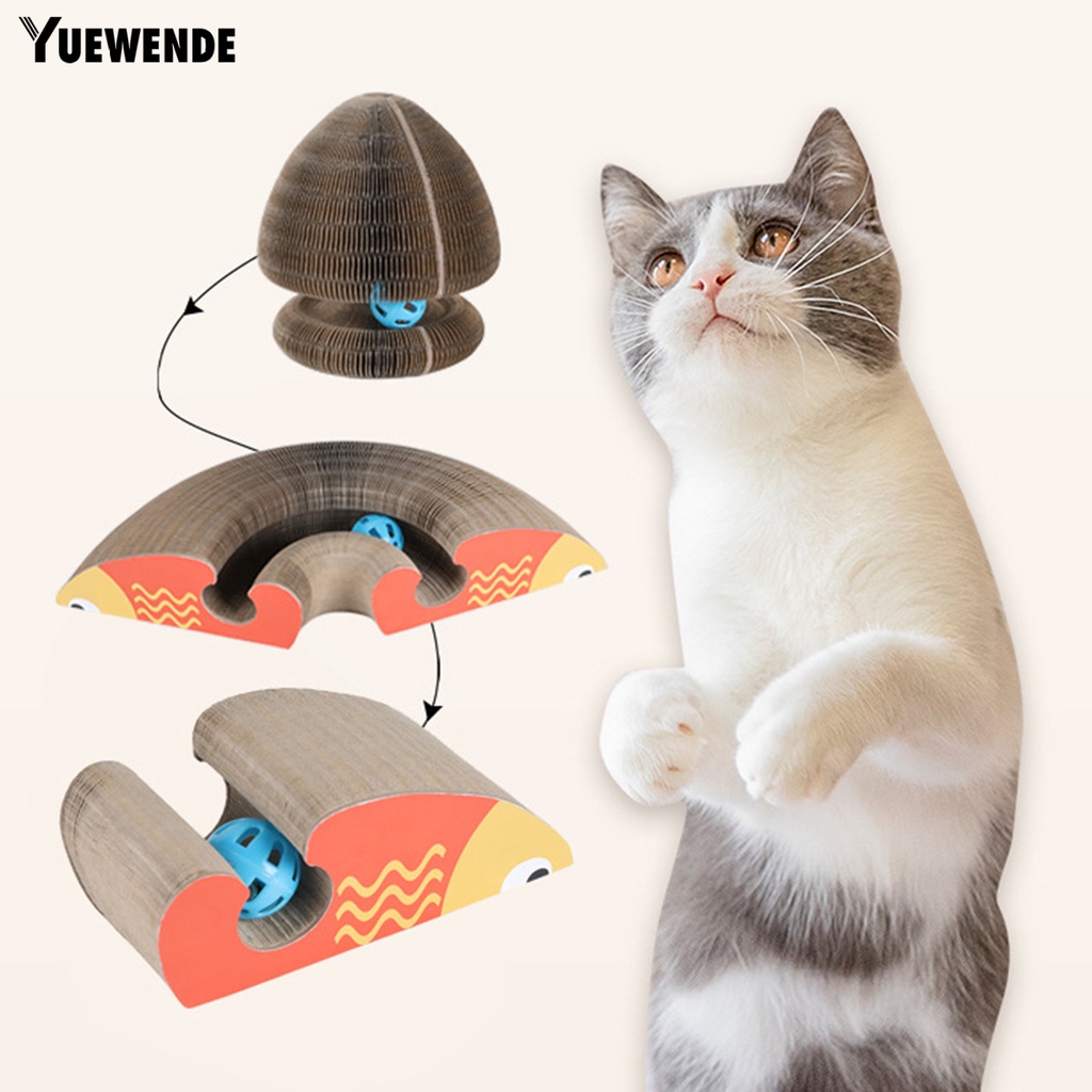 Yq.e Đồ Chơi Bóng Lăn Bằng Giấy Mã Não Chống Mài Mòn Có Thể Thay Đổi Hình Dạng Thuận Tiện Cho Mèo