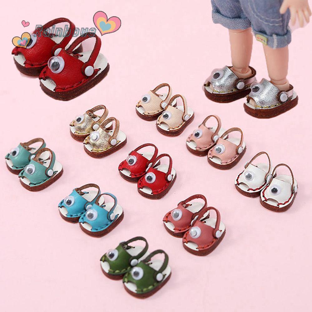 Giày Búp Bê Da Bò Màu Sắc Cầu Vồng Dễ Thương Xinh Xắn 1 / 12BJD