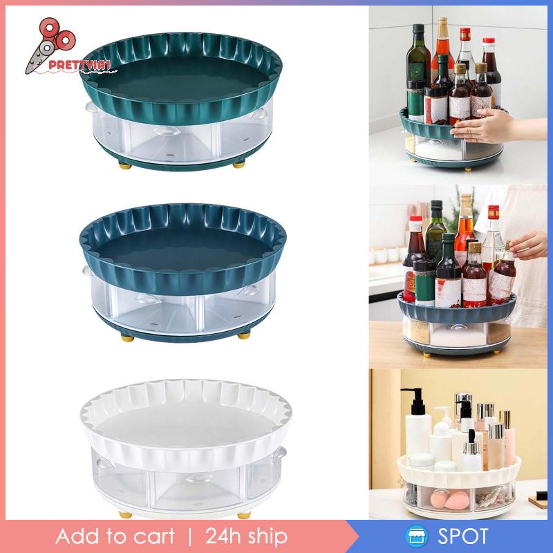 Giá Đỡ Lọ Gia Vị Lười Biếng Xoay 360 Độ Prettyia1