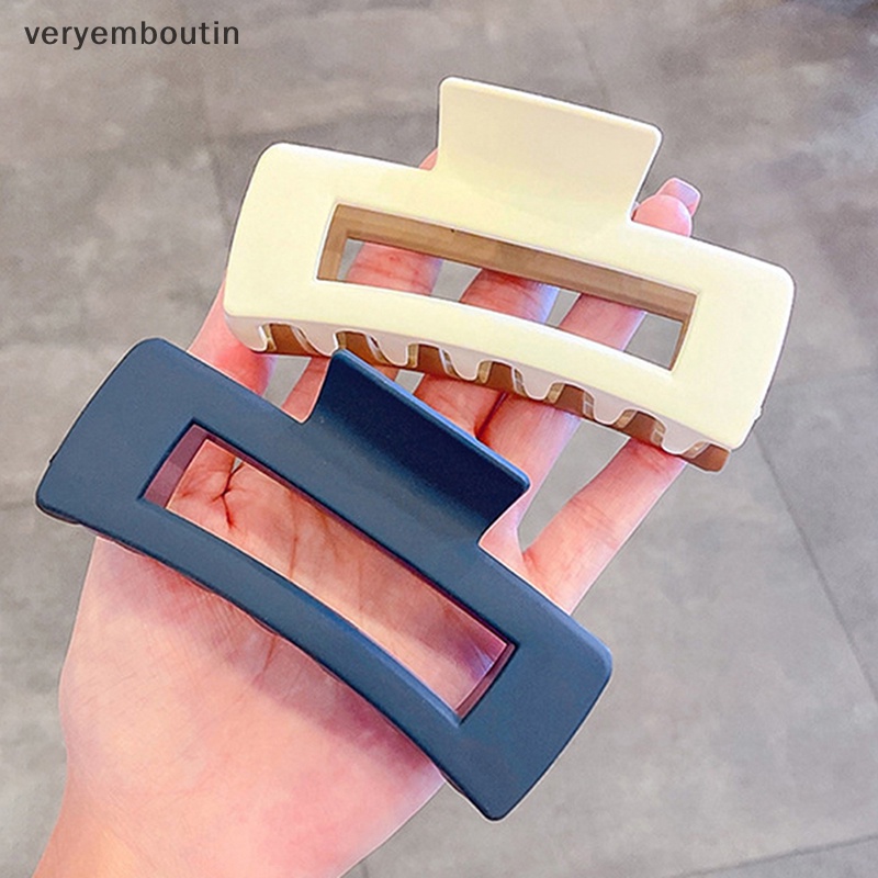 Kẹp Tóc Hình Vuông Hai Tông Màu Nhám Mới