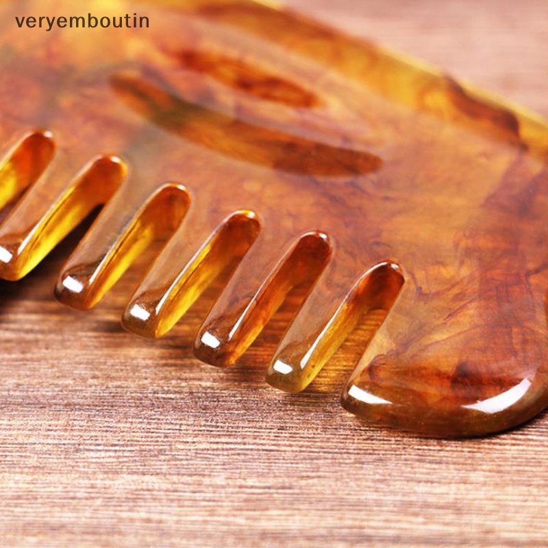 Bộ Dụng Cụ Mát Xa Gua Sha Bằng Nhựa Resin Màu Hổ Phách Chăm Sóc Sức Khỏe