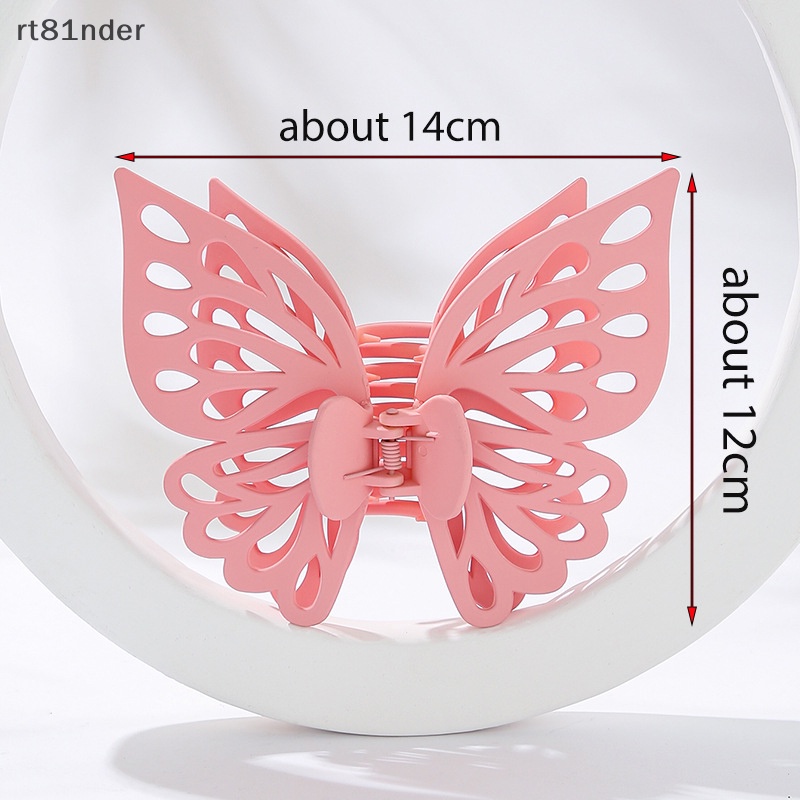Kẹp Tóc Càng Cua Lớn Bằng Acrylic Hình Bướm Rỗng Cho Nữ