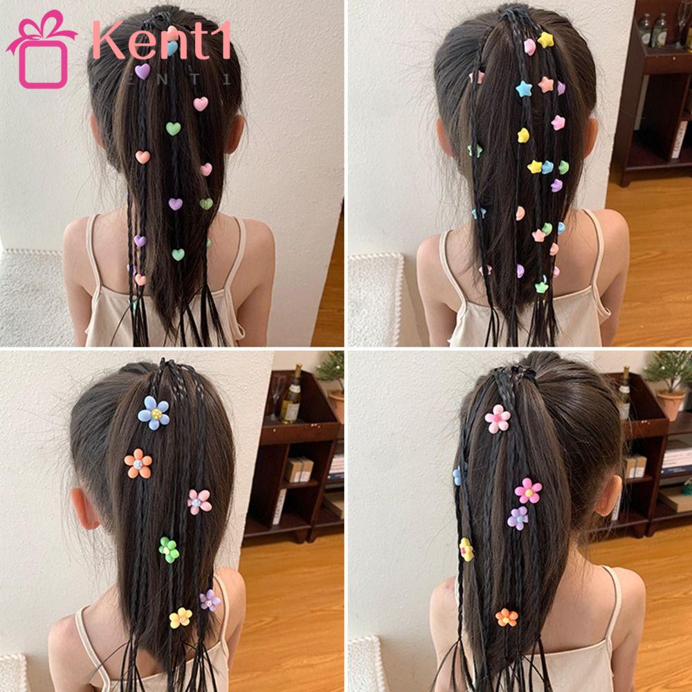 Băng Đô Cài Tóc Giả Thắt Bím Bằng Cao Su Dễ Thương Hiệu Kat1 Dành Cho Bé