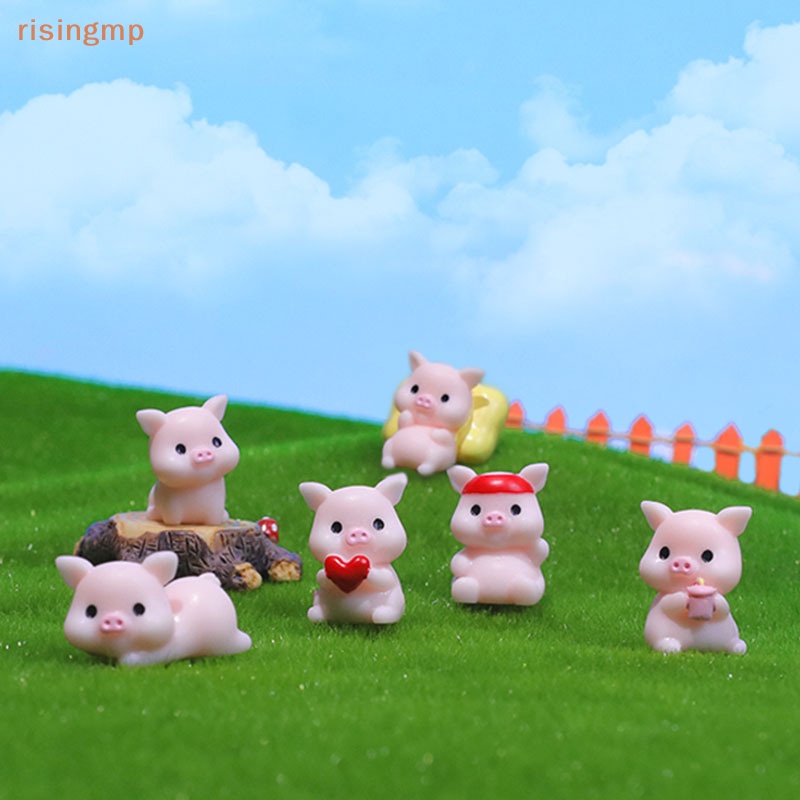 Mô Hình Chú Heo Bằng Resin Trang Trí Tiểu Cảnh Diy