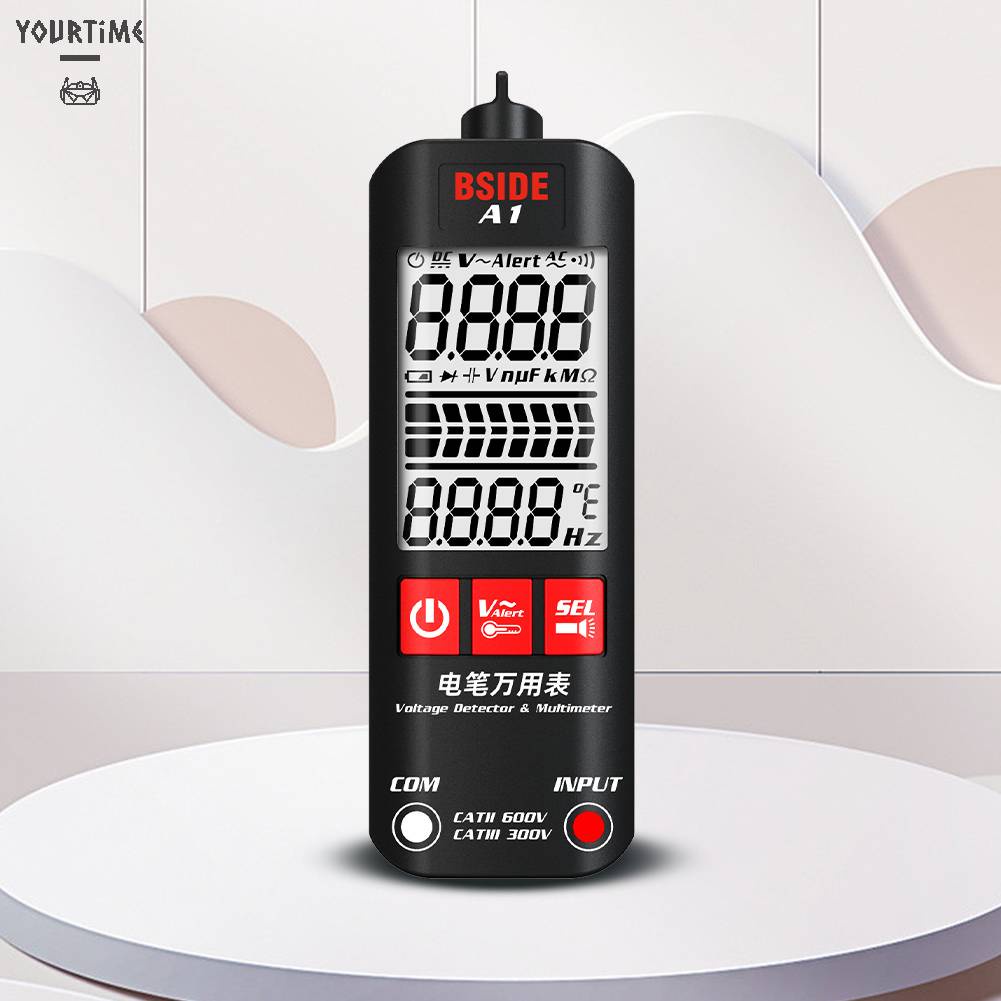 Thiết Bị Kiểm Tra Điện Áp 600V AC / DC Có Màn Hình LCD