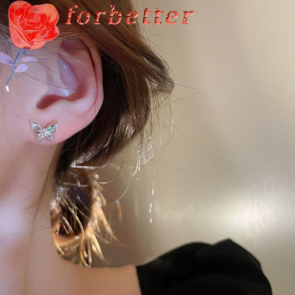 Khuyên Tai Hình Bướm Mini Đơn Giản Sang Trọng Cho Nữ
