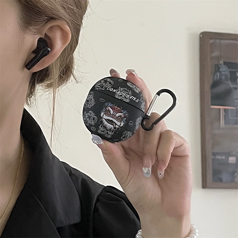 Vỏ Bảo Vệ Hộp Sạc Tai Nghe Bluetooth Không Dây VIVO TWS Air Bằng tpu Mềm Nhám Hình Sư Tử Hoạt Hình