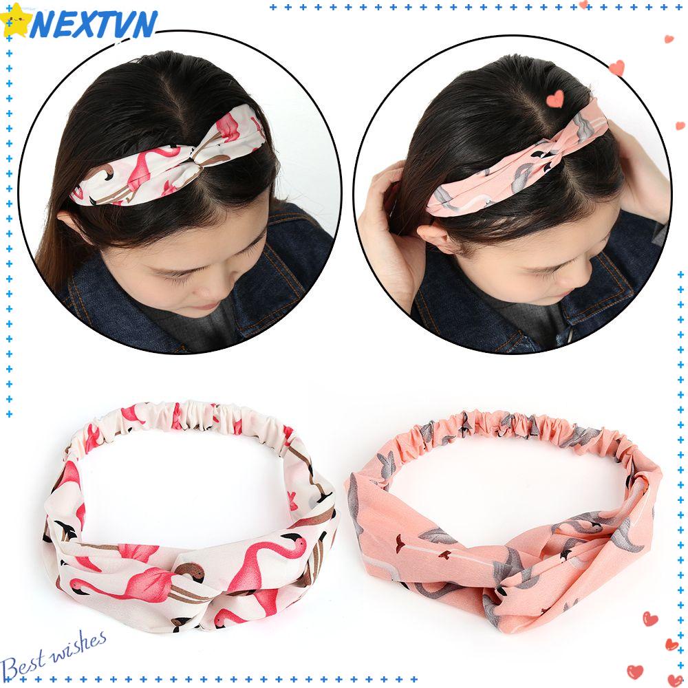 Băng Đô Cài Tóc Bản Rộng Hình Chim Hồng Hạc Thời Trang Cho Nữ