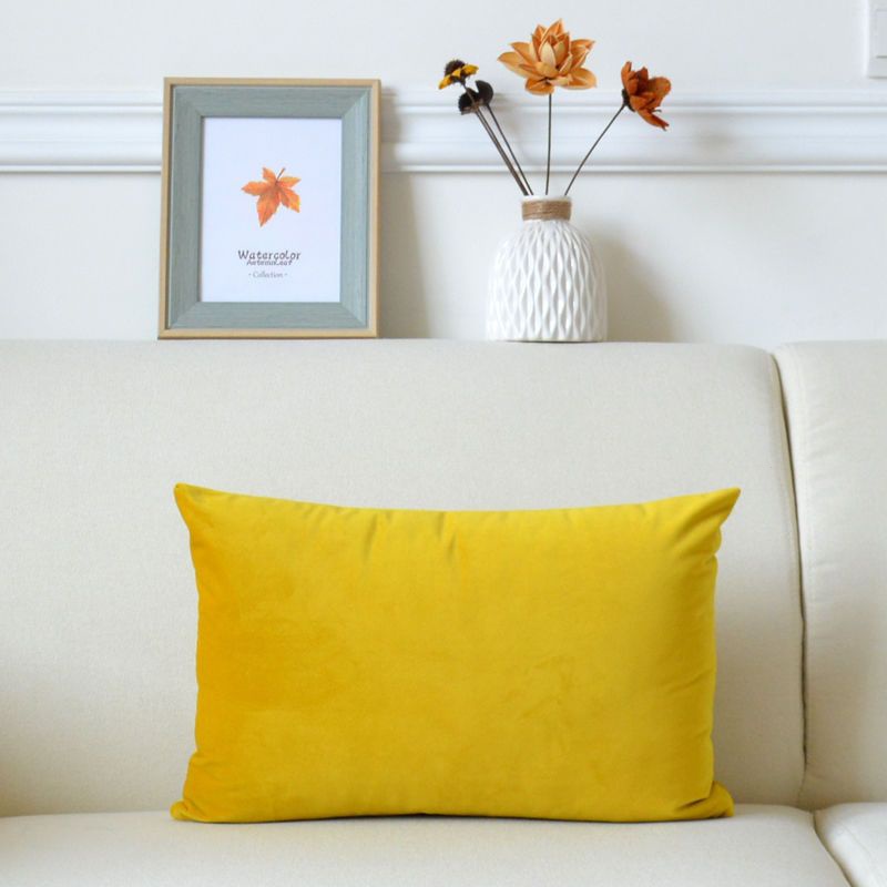 Vỏ Gối Tựa Lưng Hình Chữ Nhật Bằng Nhung Kích Thước Lớn 30x50 40x60 Kích Thước 50x70 60x80