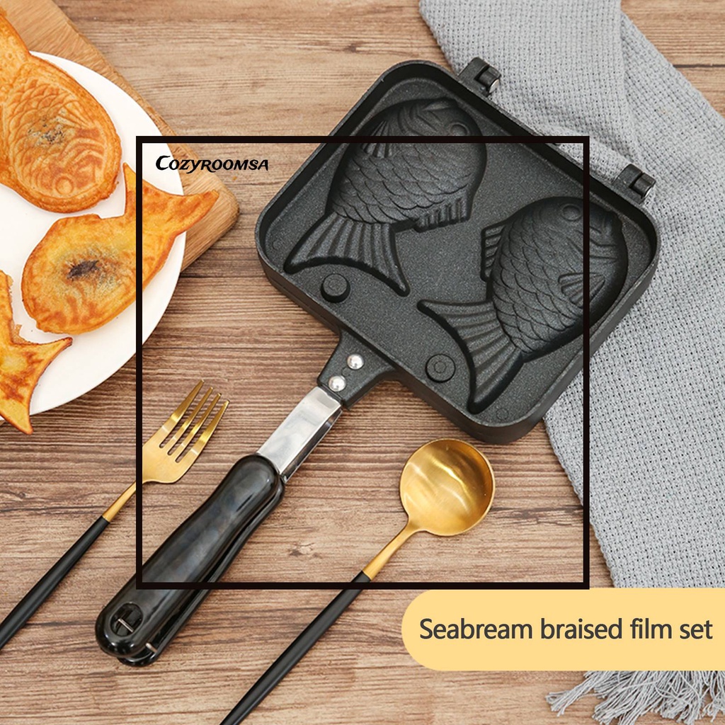 Set 2 Khuôn Làm Bánh Taiyaki Hình Cá Chống Dính