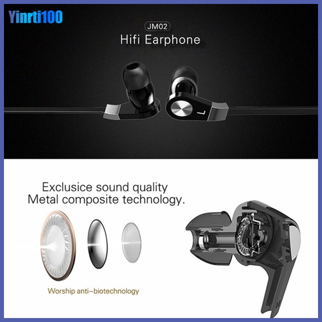Tai Nghe Nhét Tai Có Micro Jack 3.5mm Yinrti Langsdom JM02