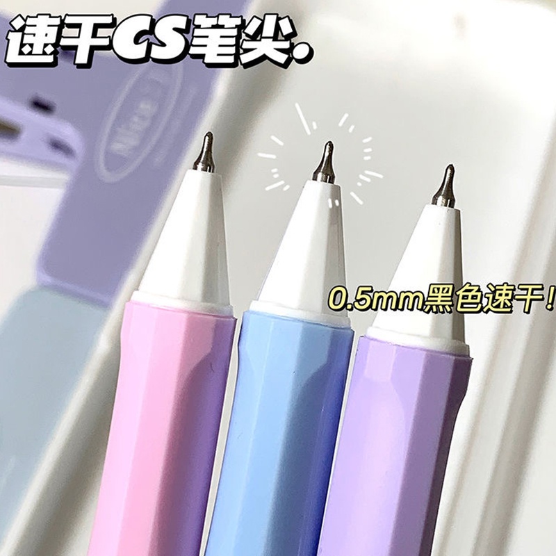 Set 4 Bút Mực Gel Ngòi 0.5mm Nhanh Khô Màu Sắc Đơn Giản Chất Lượng Cao