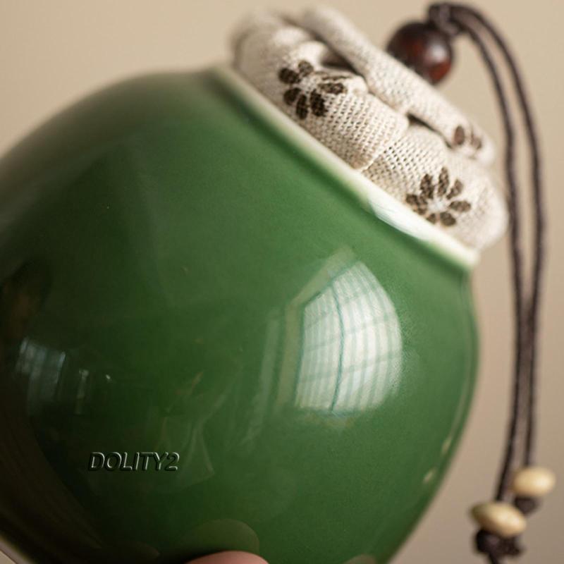 Bộ 2 Hũ Đựng Trà Bằng Sứ Cao 9.5cm