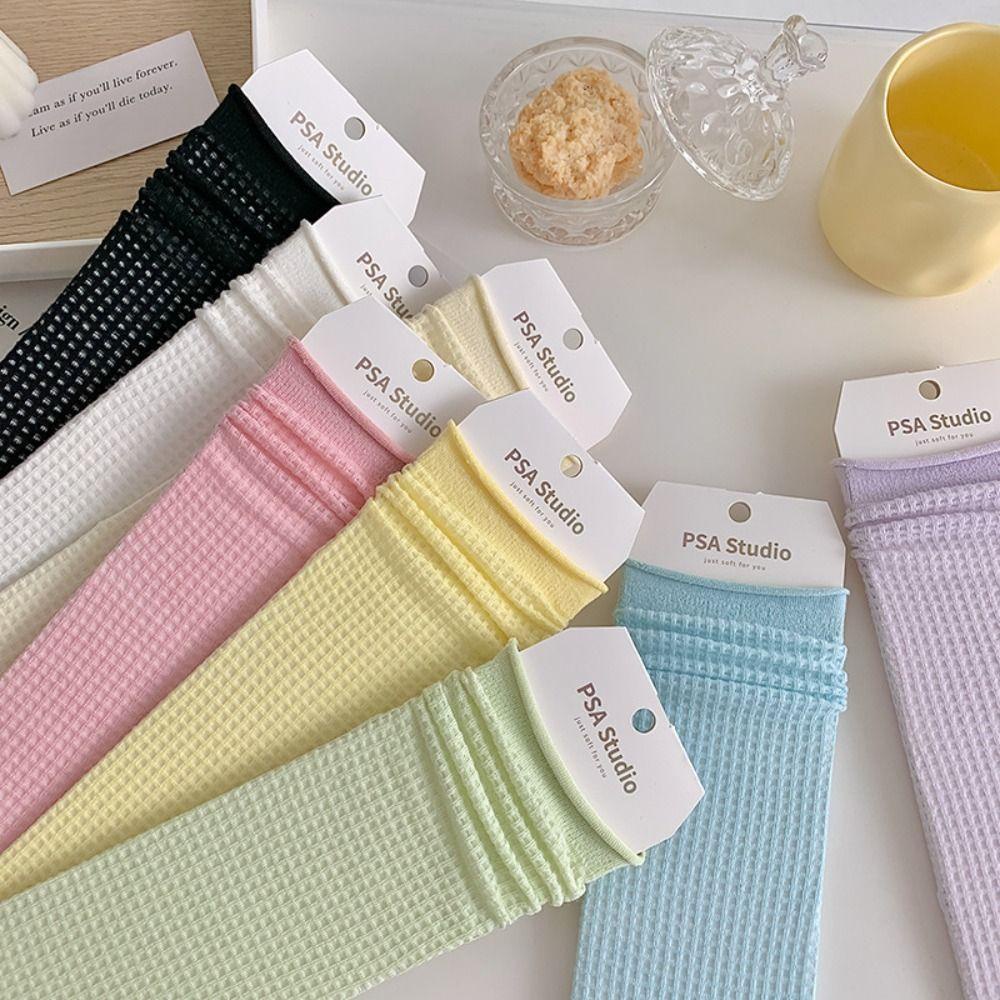 Vớ Cotton Mềm Co Giãn Viền Xếp Nếp Phong Cách Hàn Quốc Dễ Thương Cho Nữ