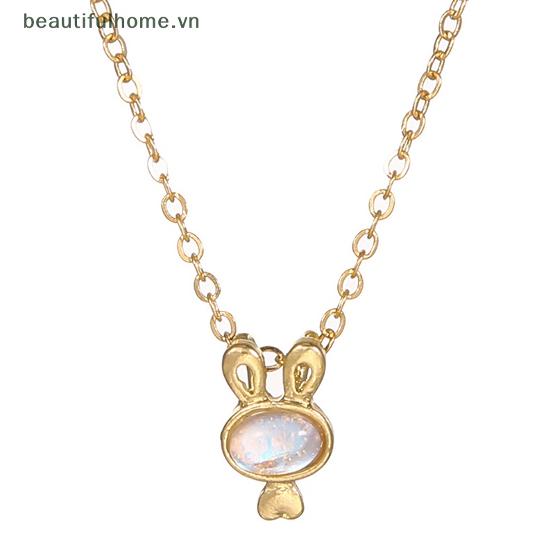 [beautifulhome] Vòng Cổ Dây Xích Tua Rua Một Lớp Mặt Hình Thỏ Vàng Thời Trang Âu Mỹ Đơn Giản Cá Tính Làm Quà Tặng [beauty]