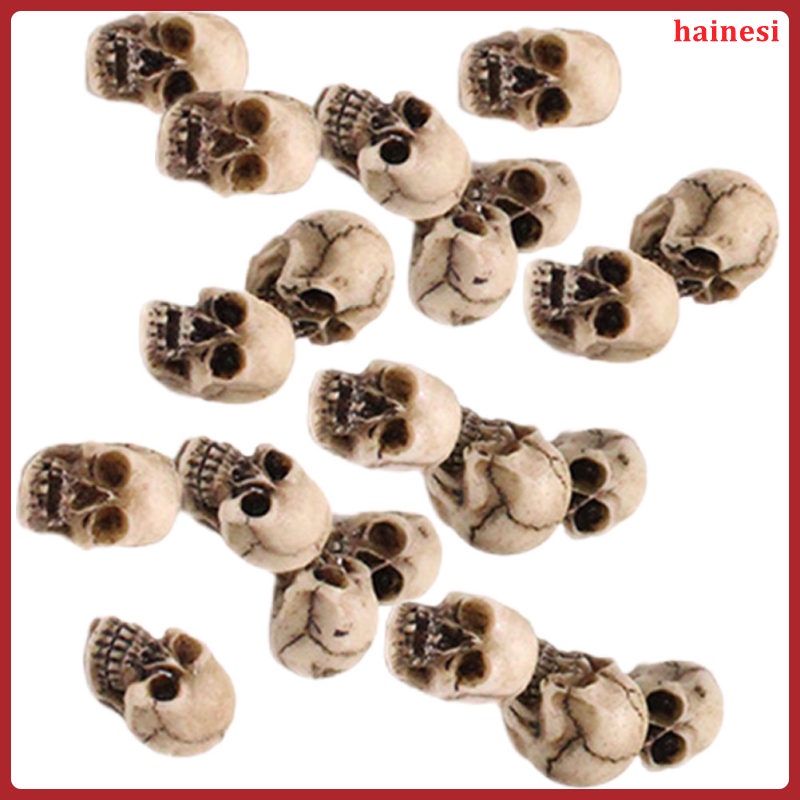 Bộ 20 Mô Hình Đầu Lâu Nhỏ Xinh Trang Trí Bánh Kem 1.8x1cm