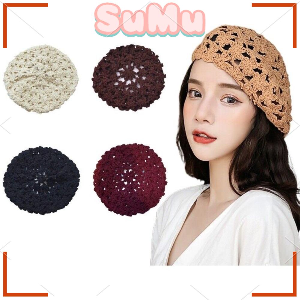 Mũ Beret Đan Móc Thời Trang Mùa Hè Cho Bạn Bè