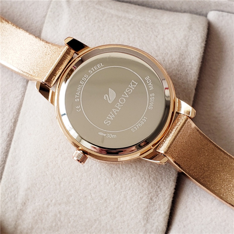 Đồng Hồ Thạch Anh Swarovski Thiết Kế Đơn Giản Thời Trang Cho Nữ