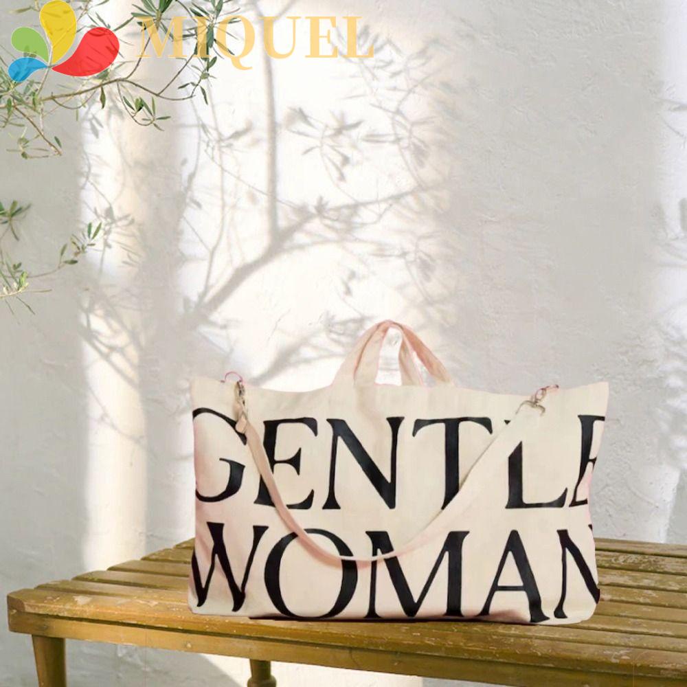 Túi Xách Mua Sắm Cỡ Lớn In Chữ Phong Cách Hàn Quốc Cho Nữ