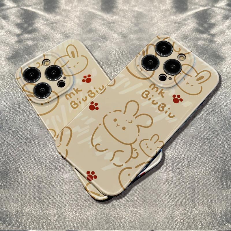 Ốp Điện Thoại Mềm Chống Sốc In Hình Thỏ Graffiti Cho Iphone 12Plus 13 14promax PH9W 78 14 Inch