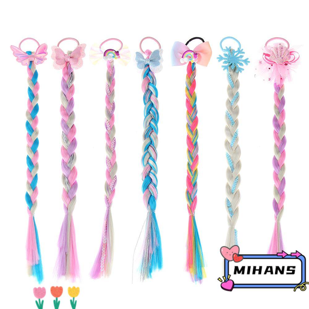 Dây Cột Tóc Dạng Tóc Giả Thắt Bím Co Giãn Nhiều Màu Sắc Dành Cho Nữ
