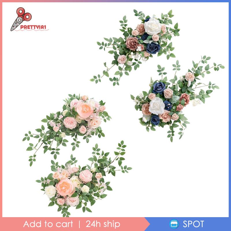 1 [Prettyia1] 2 Bông Hoa Vòm Nhân Tạo Trang Trí Đám Cưới / Cửa Sổ /