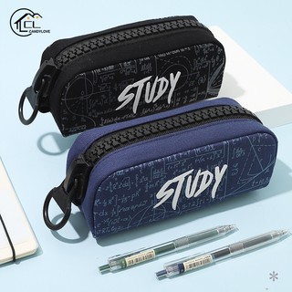  Tome Hộp Đựng Bút Bằng Vải Canvas Sức Chứa Lớn Có Khóa Kéo Đơn Giản Sáng Tạo Cho Học Sinh Nam 