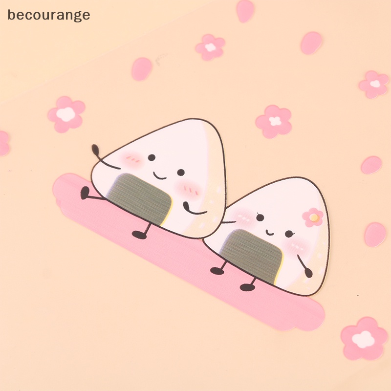 Set 50 Túi Đựng Cơm Nắm Hình Tam Giác Họa Tiết Hoạt Hình Dễ Thương