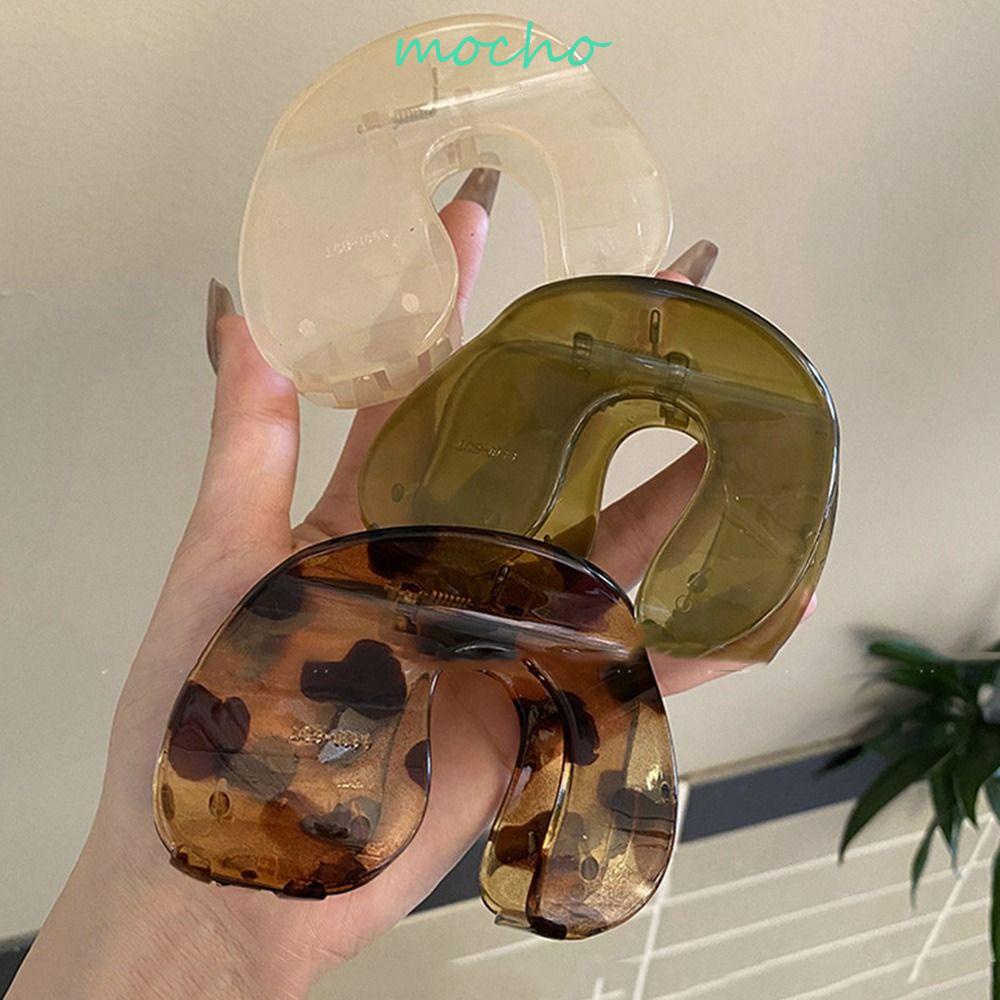 Kẹp Tóc Đuôi Ngựa Hình Chữ U Bằng Nhựa Phong Cách Retro Cho Nữ