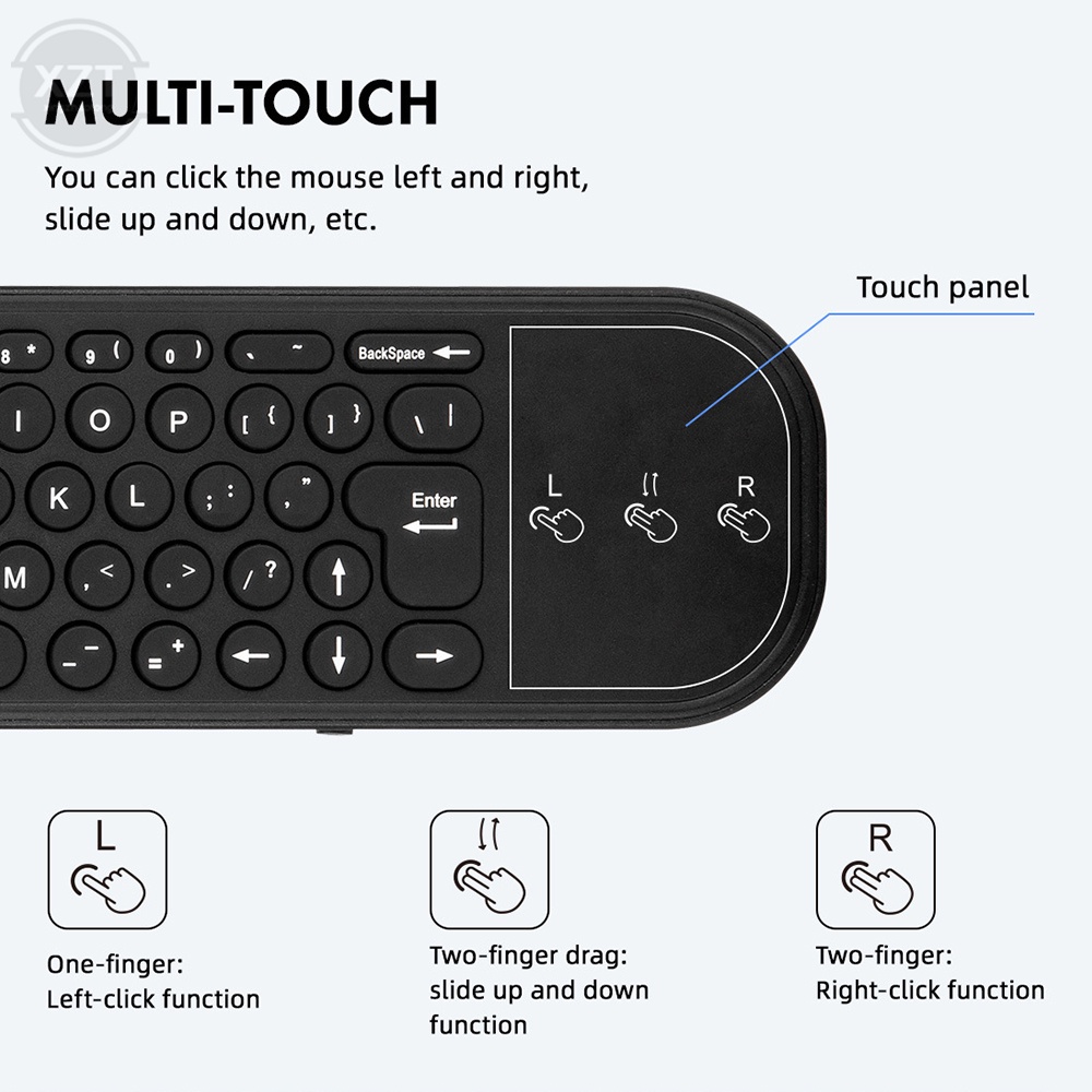 Bàn Phím Không Dây G60S Kết Nối Bluetooth 5.0 + 2.4G Cho TV Thông Minh