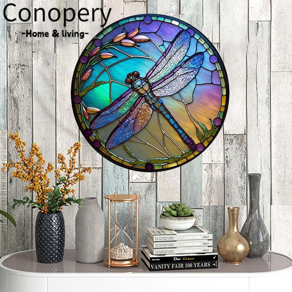 CONOPERY Mặt Dây Chuyền Hình Chuồn Chuồn Bằng Acrylic Giả Kính Nhiều Màu Trang Trí Nhà Cửa