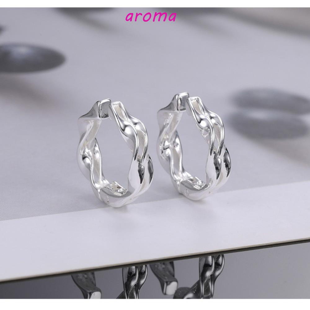 Bông Tai Dạng Kẹp Xoắn Ốc Bằng Kim Loại Phong Cách Hip Hop Thời Trang Cho