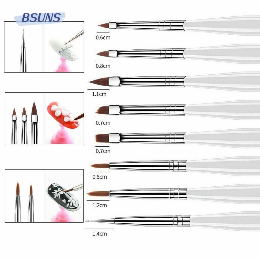 BSUNS Set 8 Bút Vẽ Móng Nghệ Thuật Thời Trang Cho Nữ