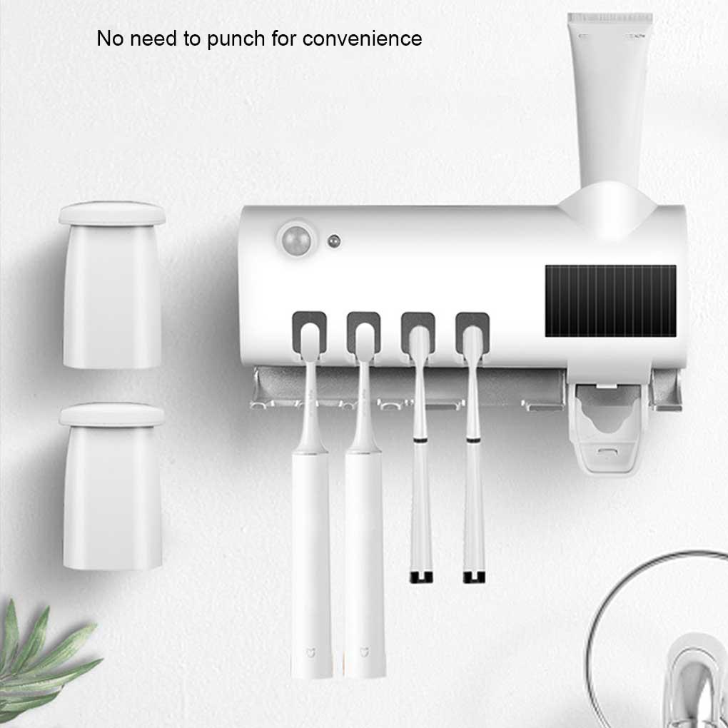 Giá Đỡ Bàn Chải Đánh Răng Bằng ABS Sạc Pin USB Chống Bụi Tiện Dụng