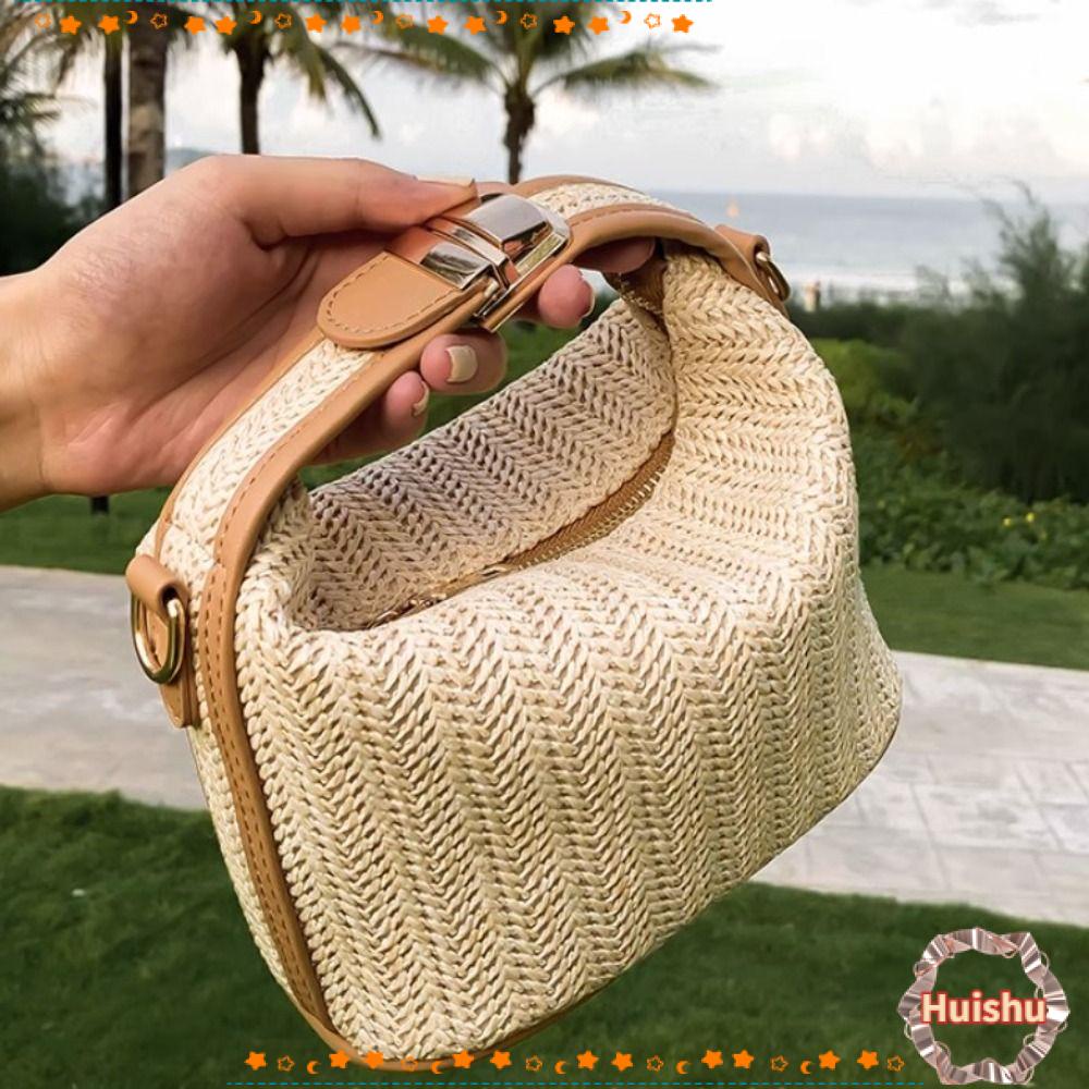 HS Túi cói Bằng Rơm Đan Thời Trang Dành Cho Nữ