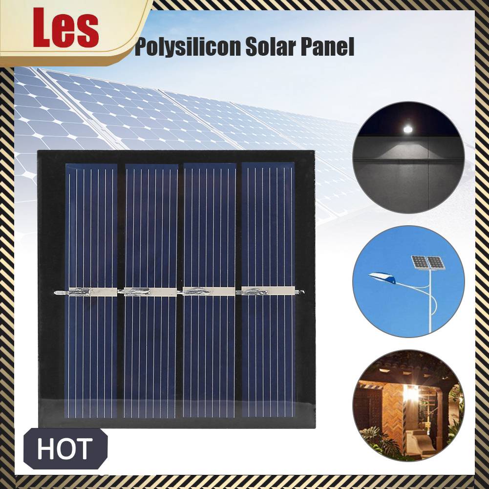 Tấm Pin Năng Lượng Mặt Trời 0.45W 2V Kèm Dây 10cm Cho Sạc Điện Thoại Di Động