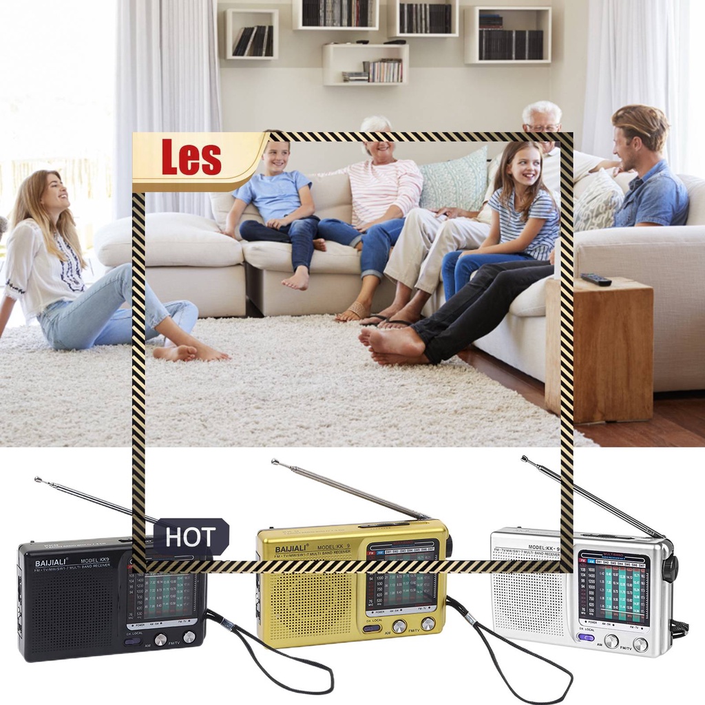 Loa Mini Cầm Tay Tích Hợp Đài AM FM Băng Tầng Toàn Bộ Phong Cách Retro