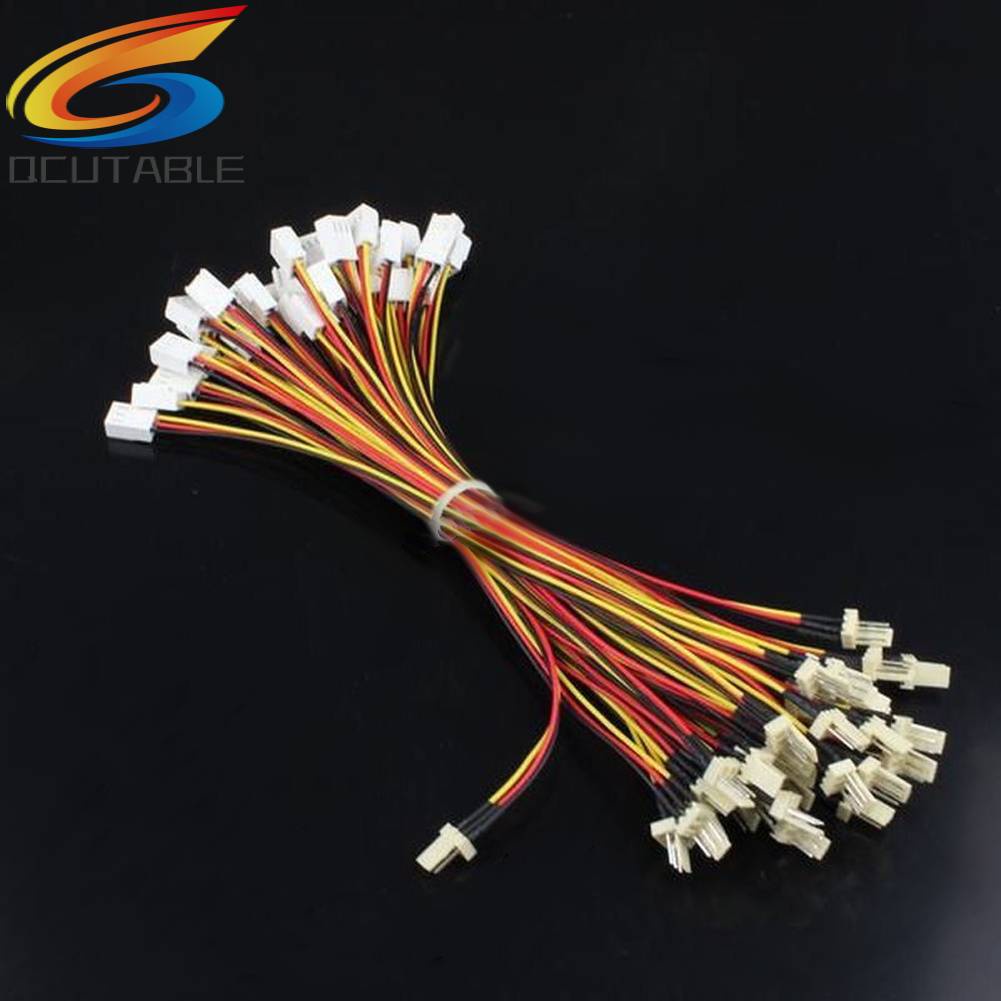 Set 10 Dây Cáp Nối Dài Quạt Máy Tính 12V 3-pin Male Sang 3-pin Female
