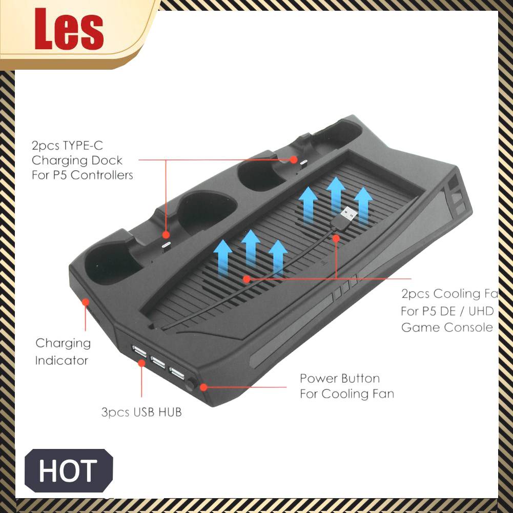 Giá Đỡ + Chuôi SạC TảN NhiệT Cho Tay CầM Chơi Game PS5 / Digital Edition