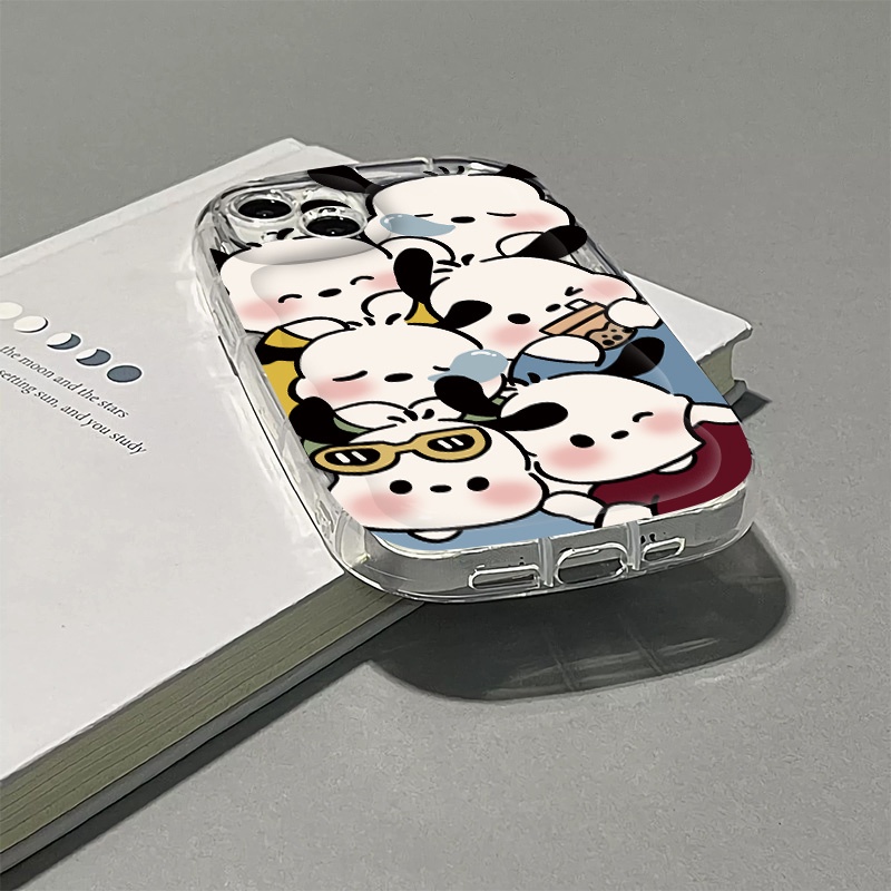 Ốp Điện Thoại Silicon TPU Mềm Trong Suốt Chống Sốc In Hình Cún Dễ Thương Cho IPhone 14 12 13 11 Pro XS Max XR X 8 + 7 Plus