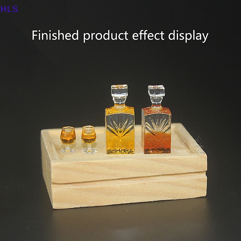 Mô Hình Chai Rượu DIY Mini Bằng Silicone 1: 12 Trang Trí Nhà Búp Bê