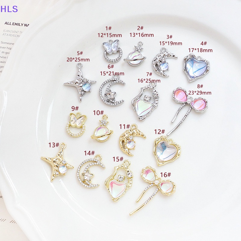 [HLS] Mặt Vòng cổ Hình Ngôi Sao Mặt Trăng Gợn Sóng Nước Ngọt Ngào DIY Làm Trang Sức Vòng Tay Bông