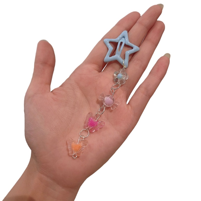 Kẹp Tóc Ngôi Sao Mạ Vàng Y2K Chống Trượt